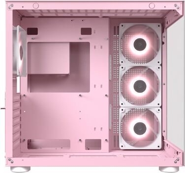 Корпус для ПК Cougar FV150 ARGB Midi-Tower, загартоване скло, рожевий