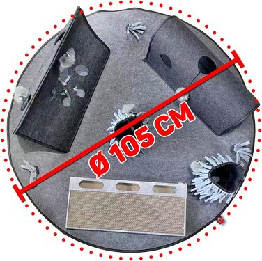 CanadianCat Company | Coleen Cat Activity Mat, Intelligence Toy for Cats, Interactive Activity for Cats Play Mat, Play Mat, Gray/Brown, 110 x 90 cm (ActivityTeppich COSMO)