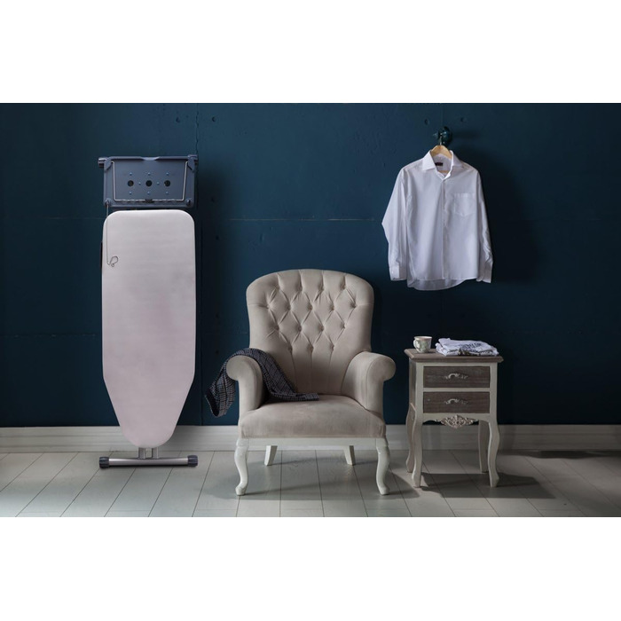 Прасувальна дошка Mabel Home Extra-Wide з крилами та 8 функціями + чохол, сіра (для ліжка)