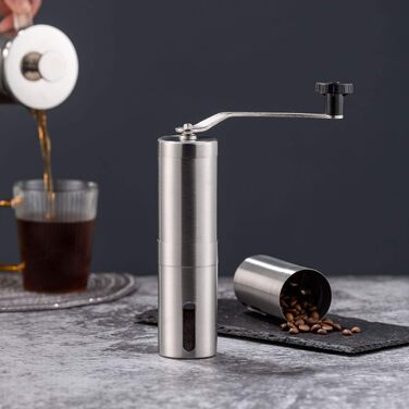 Ручна кавомолка PARACITY з нержавіючої сталі, керамічний жорно, для Aeropress, фільтр-кави, еспресо, френч-прес, турка, подарунок