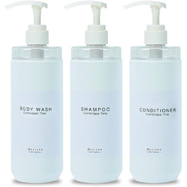 Набір дозаторів для душу Goyiseе, 3 шт. з пластику сірого кольору для мила та шампуню, аксесуари для ванної кімнати