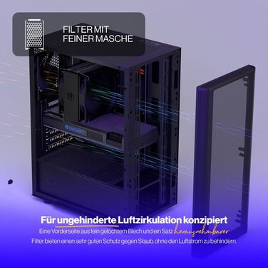 Корпус для ПК Endorfy Ventum 200 ARGB ATX з 4 вентиляторами 120mm ARGB, скло, Mesh-панель, широка сумісність з охолодженням