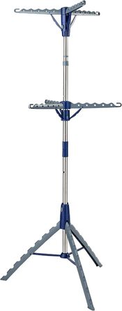 Honey Can Do 2-Tier Clothes Drying Rack, Folding, 3-Leg Design, DRY-09220, Chrome
