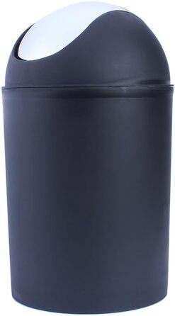 6-Piece Bathroom Set with Bin Soap Dish Dispenser Tumbler Toothbrush Holder, Plastic (black) Bathroom Set Beige