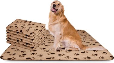 М'яка флісова підстилка для собак та котів Nobleza, 75 x 75 см, бежева
