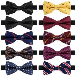 Метелик чоловічий (10 шт.) багатокольоровий, класичний для смокінга, регульований, формальний для бізнесу, весілля, хлопчиків