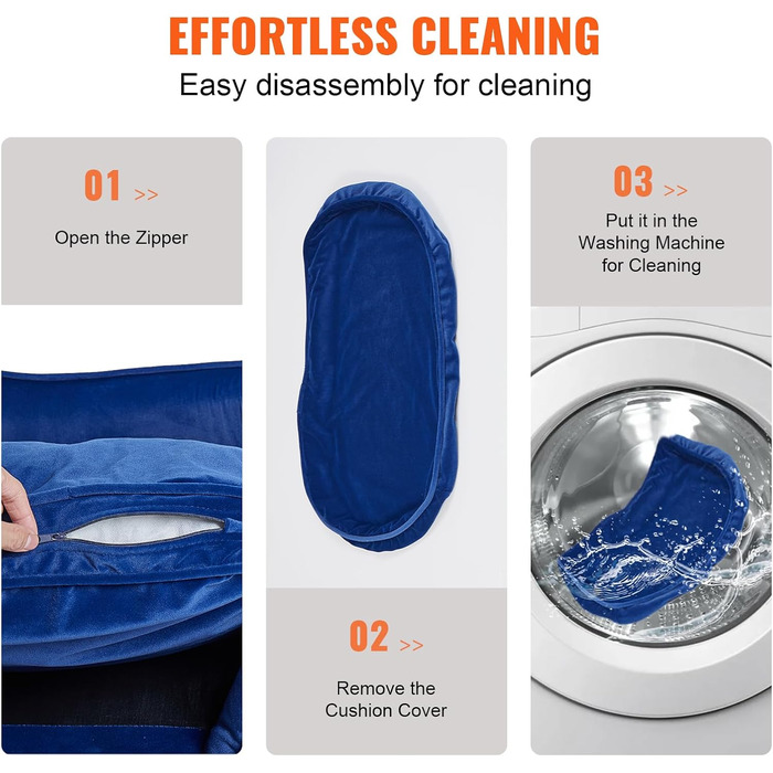 Диван для домашніх тварин VEVOR: м'яке ліжко для собак та котів, 30 кг, блакитний, 71x51x11 см