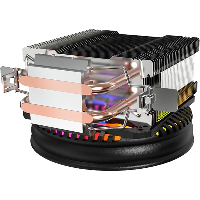 Mars Gaming MCPUARGB: RGB-охолоджувач для CPU з 2 тепловими трубками, 130W, PWM, тихий