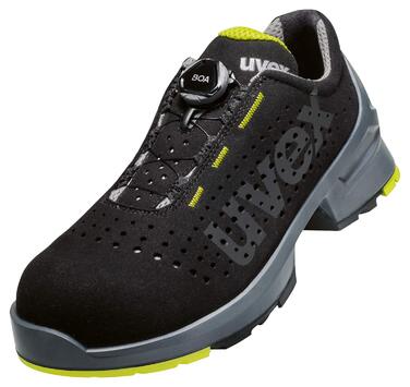 Робочі черевики Uvex 1 BOA S1 SRC, напівчеревики, легкі, чорно-лаймові (36 EU)