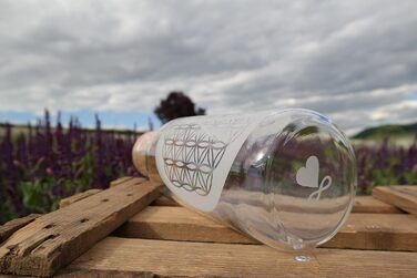 1.0L Carafe with the Flower of Life and cork stopper ~ FREIGLAS ~ Water jug, Flower of Life, engraving