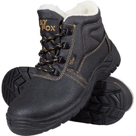 Черевики робочі Ogrifox OX-SLX-TO-SB для чоловіків та жінок | Безпечні черевики з овечкою | ISO EN20345 | Чорно-золоті | Розмір 50