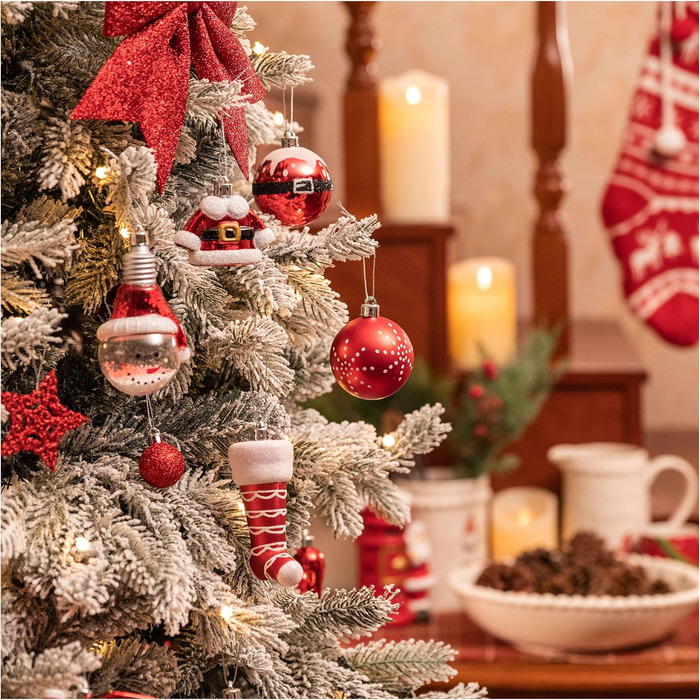 Набір ялинкових прикрас Valery Madelyn 70 шт. - ялинкові кулі, ялинковий декор з підвісками