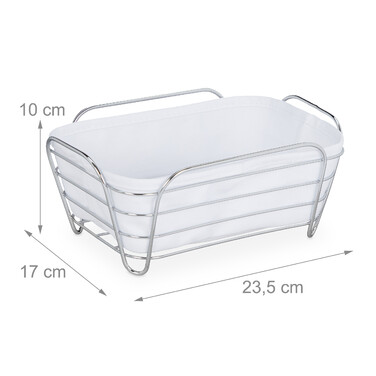 Relaxdays Bread Box Metal with Fabric Insert