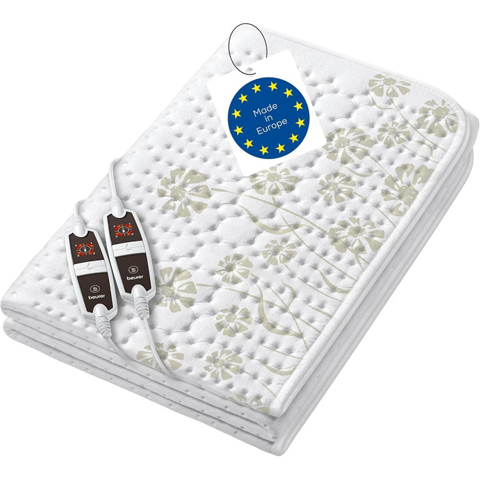 Електрична грілка Beurer UB 74 з автовимкненням та захистом від перегріву, 200x100 см, 3 температурні режими, пральна, 2 зони обігріву