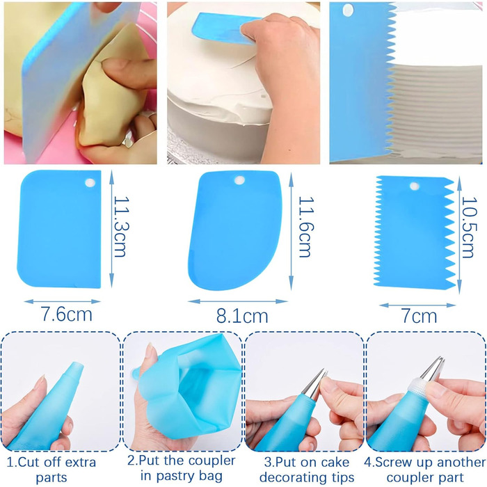 Форма для випічки Tonsooze Springform: 12/18/22/26 см, з антипригарним покриттям, з насадками та силіконовою формою для мафінів, червона