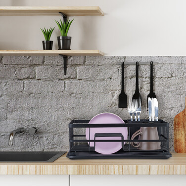 Relaxdays Dish Drainer with Drip Tray