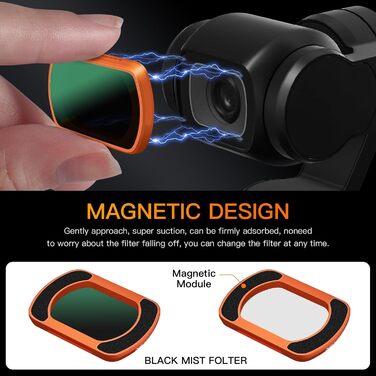 Набір фільтрів ND для DJI Osmo Pocket 3 Creator Combo: ND, CPL, UV, VND (1-5 стопів, 6-9 стопів)