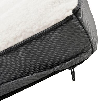 Ортопедичне ліжко для собак Juskys Milow, 76x51 см, знімний чохол, для маленьких собак, сірий, 69x92x8 см, бежеве