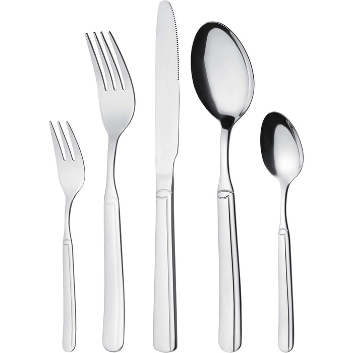 Набір столових приборів Gräwe Leipzig на 12 осіб (68 предметів) з нержавіючої сталі, з кейсом та столовим приладдям для тортів, ручна полірування, придатний для миття в посудомийній машині