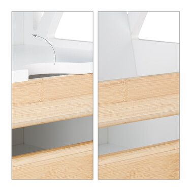 Relaxdays Small Side Table Cabinet with 5 Shelves