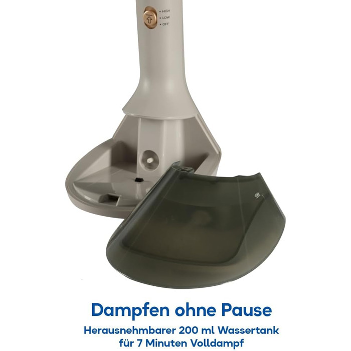 Відпарювач Russell Hobbs VacuSteam Pro: відпарювання та прасування з технологією всмоктування, керамічна підошва, 200 мл резервуар, 3 рівні потужності, для всіх тканин