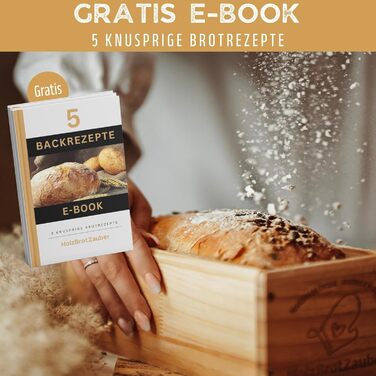 HOLZBROTZAUBER 30cm Loaf Tin made of Beechwood - Bake your own bread Loaf Tin - integrated separator - wooden loaf tin for any bread - Beechwood baking box - bread baking frame for 1.5kg of bread