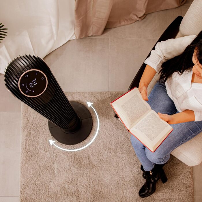 Турбовентилятор Cecotec EnergySilence 9090 Skyline Ionic: 119 см, 45 Вт, іонізатор, LED-дисплей, пульт ДК, 3 режими, 12 год таймер, осциляція 70º