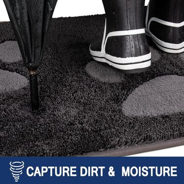 Килимок для підлоги 50 x 80 см, водонепроникний, антиковзний, для собак, вхід, вологі лапи, колір антрацит