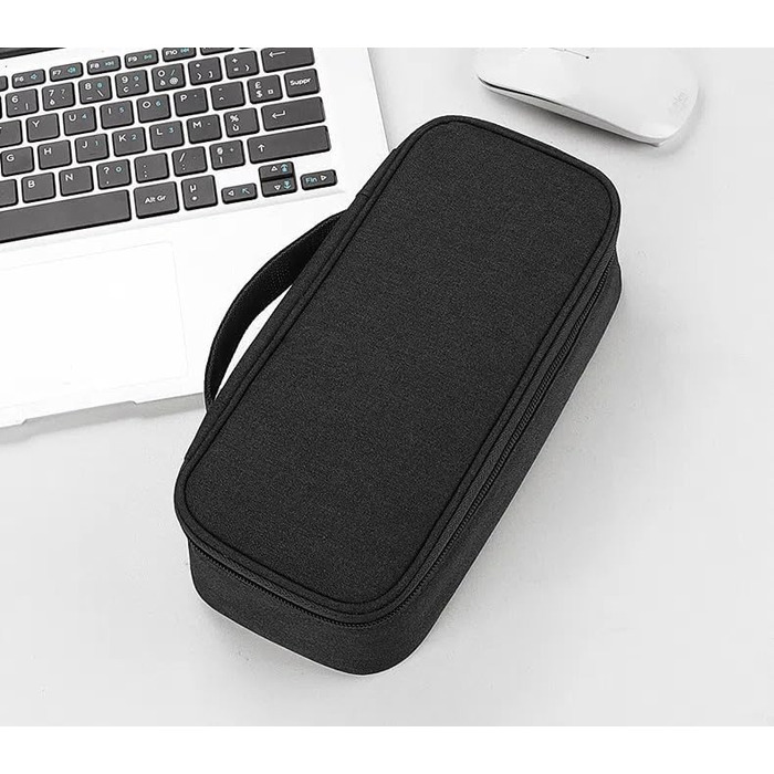 Органайзер для електроніки Arae Elektronik Organizer Tasche Kabel Tech Pouch - міцний чохол для зберігання кабелів та гаджетів з вологозахистом, легкий, для подорожей та повсякденного використання, чорний, великий (L)