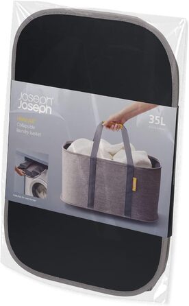 Joseph Joseph Hold-All - Collapsible 35L Laundry Basket Bag, Durable Fabric, Moisture-Resistant - Grey