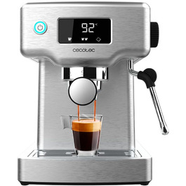 Кавоварка Cecotec Power Espresso 20 Barista Compact, 1465 Вт, 20 бар, термоблок, з парогенератором, 2 чашки, знімний резервуар 1,8 л, підігрів чашок