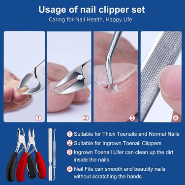Професійний кусачок для нігтів Zehennagelknipser для потовщених та врослих нігтів, з подовженою ручкою для літніх людей та дорослих