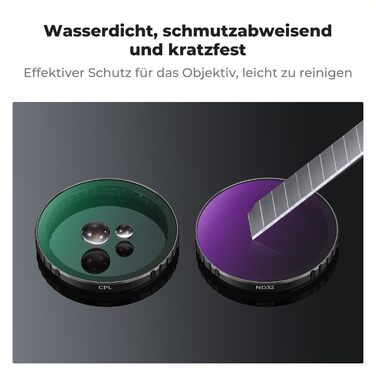 Набір фільтрів K&F Concept ND для DJI Osmo Action 4/5 PRO: ND8, ND16, ND32, ND64 + поляризаційний фільтр (CPL)