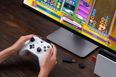 Бездротовий Bluetooth адаптер 8BitDo USB Wireless Adapter 2 для Switch, Windows 10, Android, PS4/5, Xbox (Коричневий)