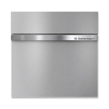 Поштовий ящик Metzler з газетницею Anthrazit, персоналізований з табличкою з нержавіючої сталі V2A, порошкове покриття RAL 7016, настінний, Stelio (RAL 9007)