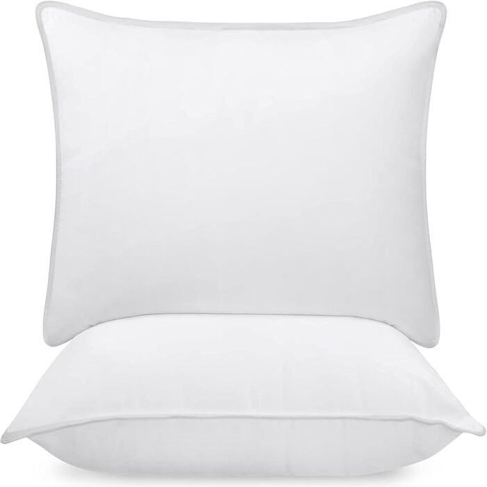 Utopia Bedding Pillow Set (2 Pack), 80 x 80 cm Sleeping Pillow, Breathable and Soft Pillow (White) 80x80 cm (2 Pack) White 2