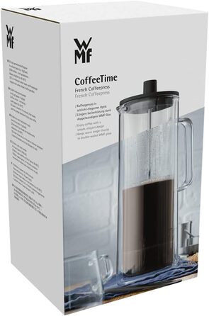 WMF Coffee Time Coffeepress double-walled 0.75l, French Press, coffee maker for 6 cups, glass, dishwasher-safe