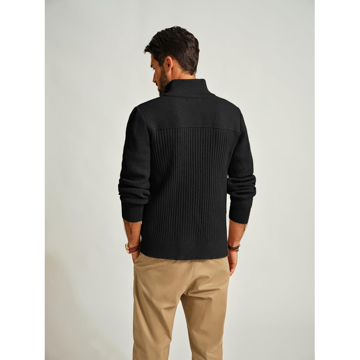 Кардиган чоловічий PJ PAUL JONES з блискавкою та стійким коміром, чорний (XXL)