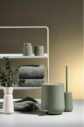 Zone Denmark Nova One Soap Dispenser for Bathroom, Dispenser made of Ceramic for Hand Soap/Liquid Soap, Diameter 8 cm, Height 11.5 cm, Capacity 250 ml, Matcha Green