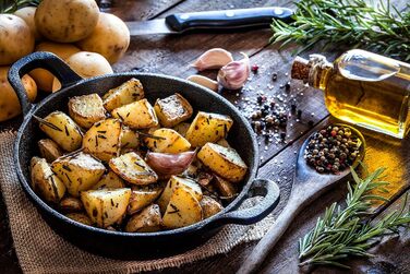 Набір з 6 чавунних сковорідок BBQ-Toro для гриля, 13 см, вже прожарені, для подачі та приготування страв