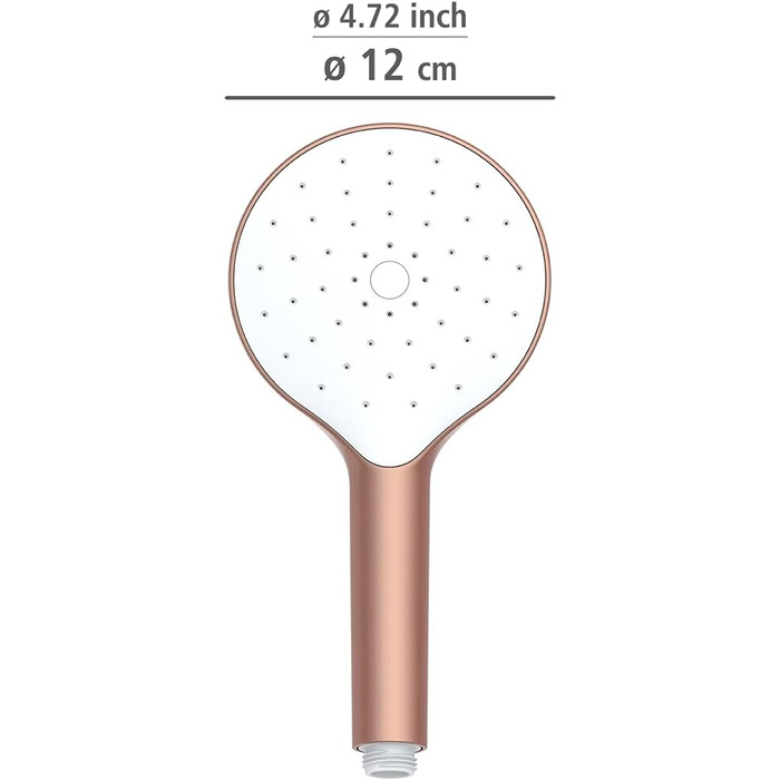 WENKO Shower Head, No More Scale, Anti-Scale with Automatic Cleaning Function, Round Shower Head, Chrome 0 x 12 x 12 cm (Purple)