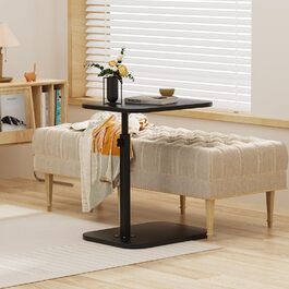 Стіл для ноутбука в ліжко, комп'ютерний стіл Lapdesk, складний Betttisch, регульований кут 360°, портативний, для книг (40 x 30 x 80 см, C-подібний, чорний)