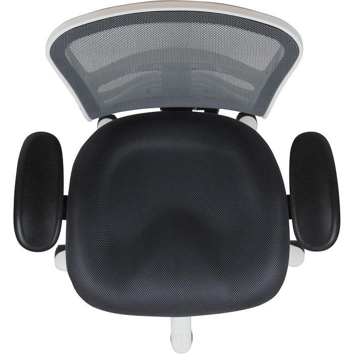 Офісний стіл Flash Furniture з сітчастою спинкою, м'яке сидіння, чорний, 68.6 x 64.8 x 112.4 см