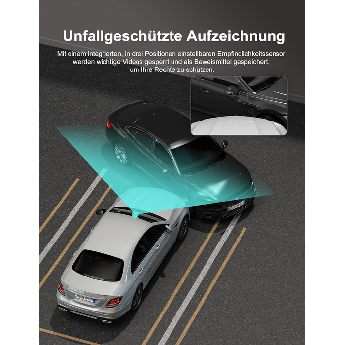 iZEEKER 2.5K Dashcam: Автомобільна відеореєстратор з двома камерами, 1440P, 170° кут огляду, G-сенсор, нічне бачення, паркувальний режим, WDR