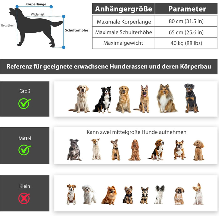 Трансформер для собак XL: велосипедний/біговий, 2-в-1, з гальмом та світловідбивачами, 600D Oxford, до 40 кг, жовтий