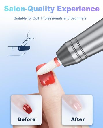 Професійний фрезер для нігтів ENGERWALL M95G: 40000 обертів/хв, акумулятор 24 год, бездротовий електричний фрезер для гелю та акрилу, LCD дисплей, турбо двигун