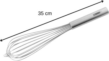 Віночок кухонний FMprofessional 21888, нержавіюча сталь, 35 см, сріблястий - для збивання кремів, яєць та соусів