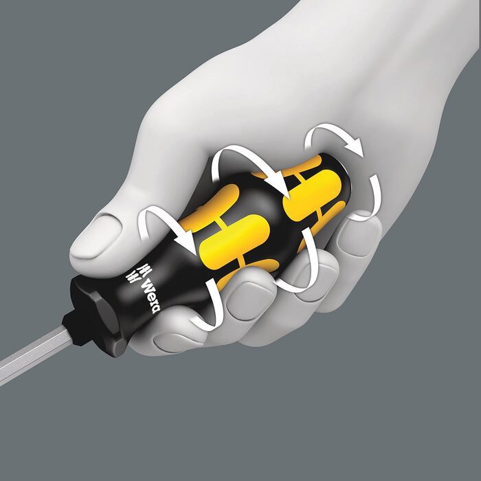 Набір викруток Wera 932/918/6 Kraftform Plus, 6 шт, ударостійкі, стамеска, з тримачем