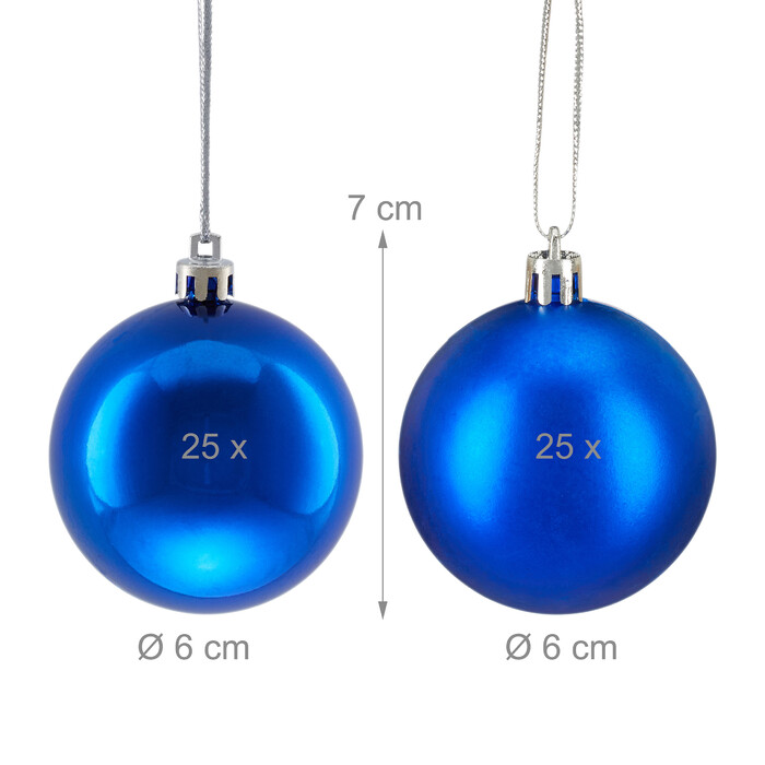 Relaxdays Set of 50 Christmas Baubles