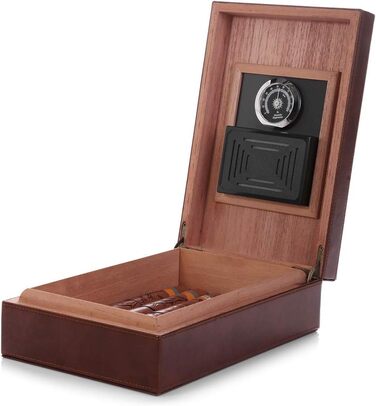HUMIDOR MEGACRA для сигар: ручна робота, іспанська кедр, гігрометр, зволожувач, на 10-20 сигар